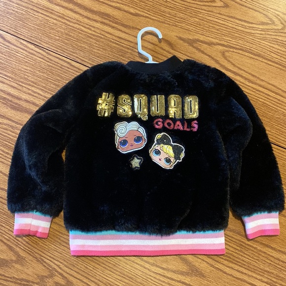 L.O.L Surprise! Faux Fur Jacket 4T - Picture 3 of 5